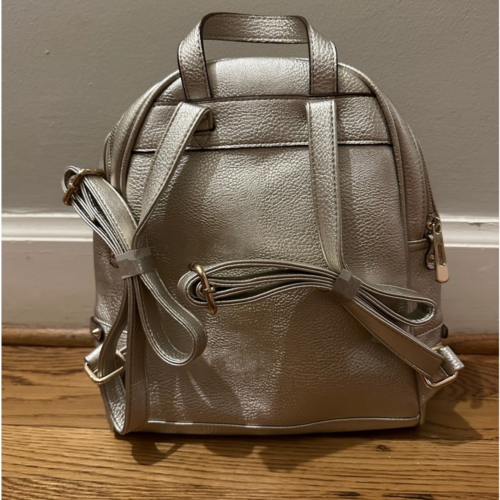 Metallic Silver Mini Backpack - Picture 2 of 2